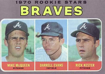 1970 Topps #621 Braves 1970 Rookie Stars (Mike McQueen / Darrell Evans / Rick Kester) Front