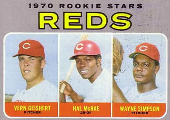 1970 Topps #683 Reds 1970 Rookie Stars (Vern Geishert / Hal McRae / Wayne Simpson) Front
