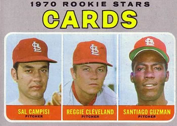 1970 Topps #716 Cards 1970 Rookie Stars (Sal Campisi / Reggie Cleveland / Santiago Guzman) Front