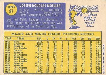 1970 Topps #97 Joe Moeller Back