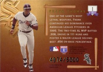 1996 Leaf - Picture Perfect #1 Frank Thomas Back