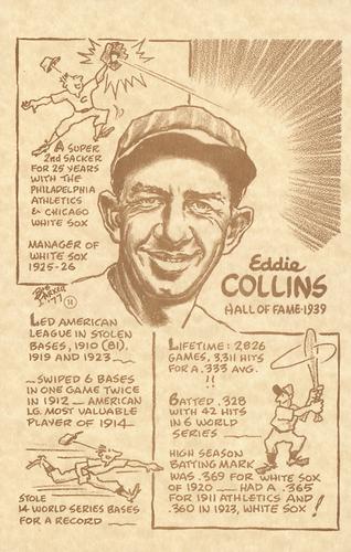 1977-81 Bob Parker Hall of Fame #14 Eddie Collins Front