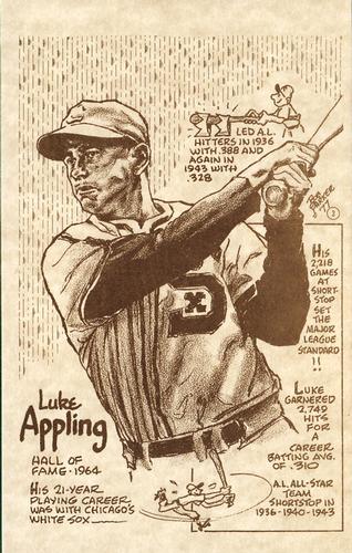 1977-81 Bob Parker Hall of Fame #3 Luke Appling Front