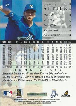 1998 Pinnacle - Home Stats #42 Kevin Appier Back