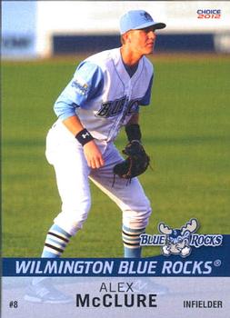 2012 Choice Wilmington Blue Rocks #18 Alex McClure Front