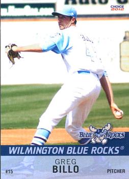 2012 Choice Wilmington Blue Rocks #4 Greg Billo Front