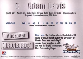2011 Grandstand Aberdeen IronBirds #NNO Adam Davis Back