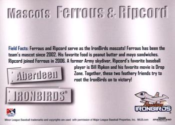 2011 Grandstand Aberdeen IronBirds #NNO Ferrous / Ripcord Back