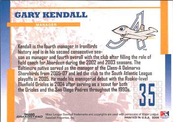 2009 Grandstand Aberdeen IronBirds #NNO Gary Kendall Back
