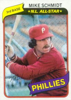 1980 Topps Burger King Philadelphia Phillies #6 Mike Schmidt Front