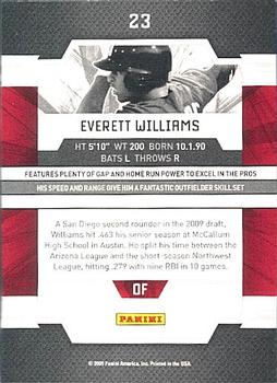 2009 Donruss Elite Extra Edition #23 Everett Williams Back