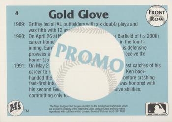 1991 Front Row Ken Griffey Jr. - Promos #4 Ken Griffey Jr. Back