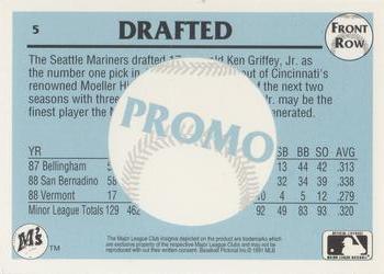 1991 Front Row Ken Griffey Jr. - Promos #5 Ken Griffey Jr. Back