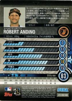 2012 Sega Card-Gen #002 Robert Andino Back