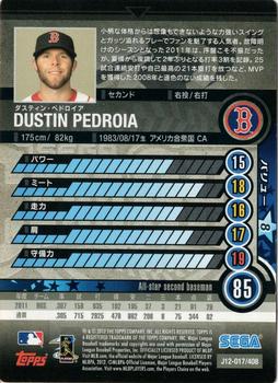 2012 Sega Card-Gen #017 Dustin Pedroia Back