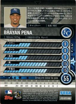 2012 Sega Card-Gen #071 Brayan Pena Back