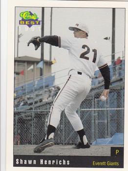 1991 Classic Best Everett Giants #16 Shawn Henrichs Front