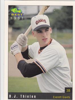 1991 Classic Best Everett Giants #1 D.J. Thielen Front