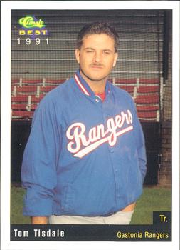 1991 Classic Best Gastonia Rangers #28 Tom Tisdale Front