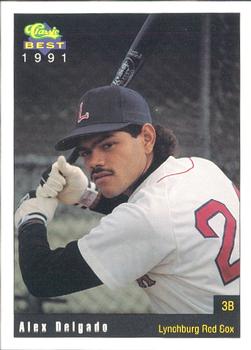 1991 Classic Best Lynchburg Red Sox #16 Alex Delgado Front