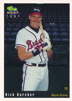 1991 Classic Best Macon Braves #20 Rick Karcher Front