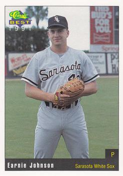 1991 Classic Best Sarasota White Sox #5 Earnie Johnson Front