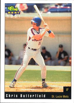 1991 Classic Best St. Lucie Mets #10 Chris Butterfield Front