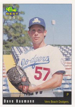 1991 Classic Best Vero Beach Dodgers #2 Dave Baumann Front
