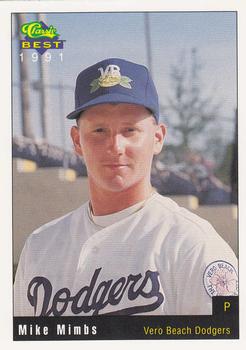 1991 Classic Best Vero Beach Dodgers #9 Mike Mimbs Front