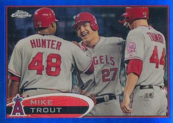 2012 Topps Chrome - Blue Refractors #144 Mike Trout Front