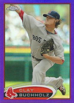2012 Topps Chrome - Purple Refractors #23 Clay Buchholz Front