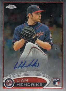 2012 Topps Chrome - Rookie Autographs #154 Liam Hendriks Front