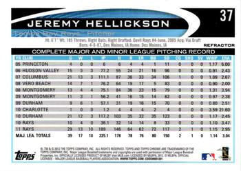 2012 Topps Chrome - X-Fractors #37 Jeremy Hellickson Back