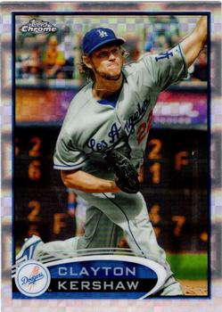 2012 Topps Chrome - X-Fractors #112 Clayton Kershaw Front