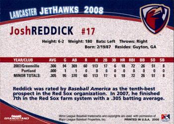 2008 Grandstand Lancaster JetHawks #23 Josh Reddick Back