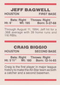1995 Red Foley #NNO Jeff Bagwell / Craig Biggio Back