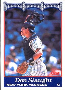 1989 Score New York Yankees #12 Don Slaught Front