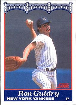 1989 Score New York Yankees #28 Ron Guidry Front