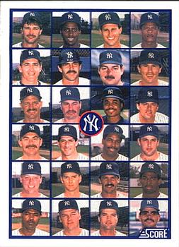 1989 Score New York Yankees #33 NatWest Bank Header Card Front