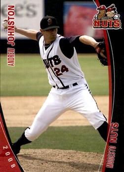2008 Grandstand Modesto Nuts #15 Andrew Johnston Front