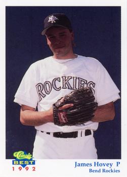 1992 Classic Best Bend Rockies #14 James Hovey Front