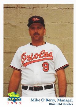 1992 Classic Best Bluefield Orioles #23 Mike O'Berry Front