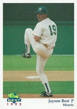 1992 Classic Best Fort Myers Miracle #1 Jayson Best Front