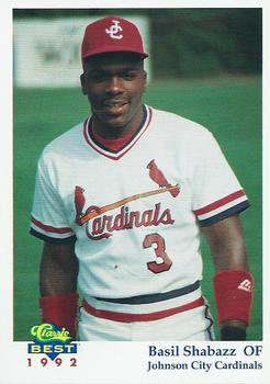 1992 Classic Best Johnson City Cardinals #1 Basil Shabazz Front