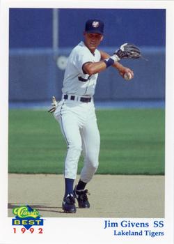 1992 Classic Best Lakeland Tigers #22 Jim Givens Front