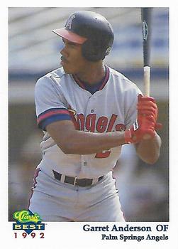 1992 Classic Best Palm Springs Angels #12 Garret Anderson Front