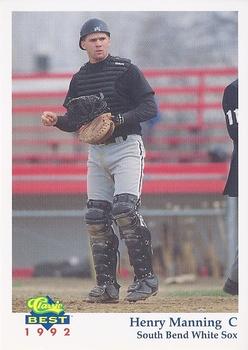 1992 Classic Best South Bend White Sox #22 Henry Manning Front