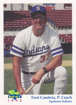 1992 Classic Best Spokane Indians #28 Fred Cambria Front