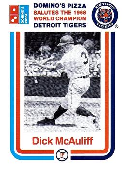 1988 Domino's Detroit Tigers #NNO Dick McAuliffe Front