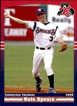 2008 Grandstand Tennessee Smokies #NNO Nate Spears Front